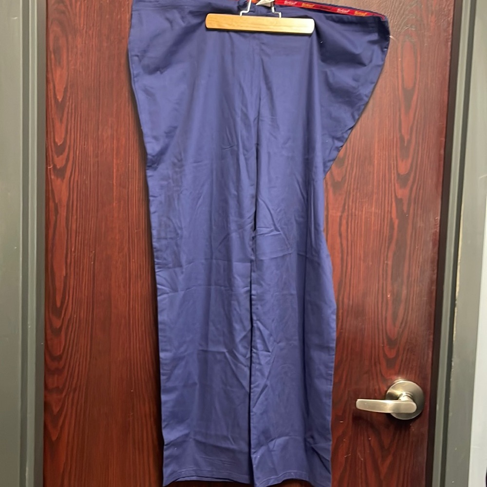 Two Dickies Navy blue unisex drawstring scrubs pants